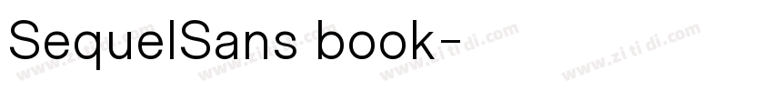 SequelSans book字体转换